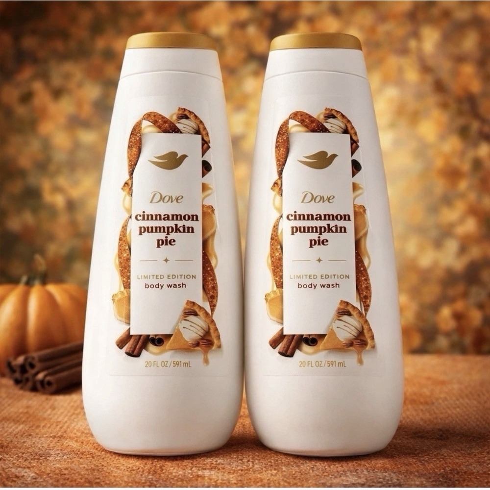 Dove Limited Edition Cinnamon Pumpkin Pie Body Wash 20 oz Lot of 2